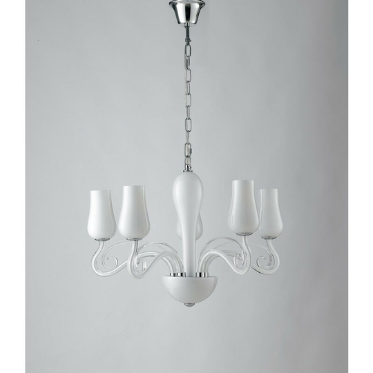 Fan Europe angel 5 Light Multi Arm Pendant Ceiling Light White 64x45cm