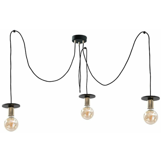 Keter Saturn Cluster Pendant Ceiling Light Black, 3x E27
