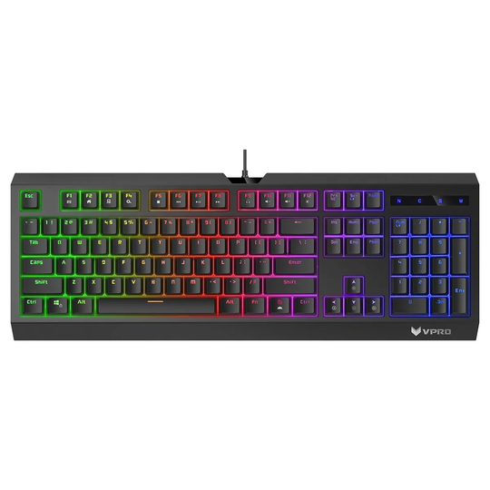 Rapoo V52S Gaming Backlit Membrane Keyboard - Black