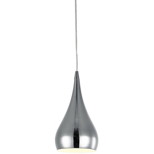 Zumaline Elba Dome Pendant Ceiling Light, Silver, 1x E14
