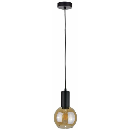 Keter Jantar Slim Pendant Ceiling Light Black, 15cm, 1x E27