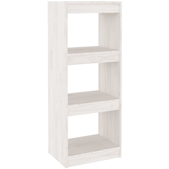 Book Cabinet/Room Divider White 40x30x103.5 cm Solid Pinewood Vidaxl White