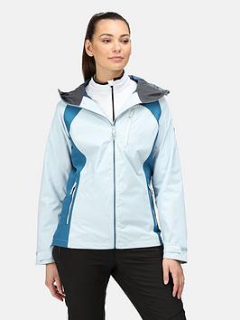Regatta Highton Stretch Ii Waterproof Shell Jacket - Light Blue, Light Blue, Size 10, Women