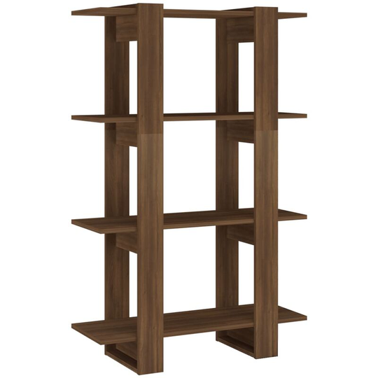 Book Cabinet/Room Divider Brown Oak 80x30x123.5 cm Vidaxl Brown