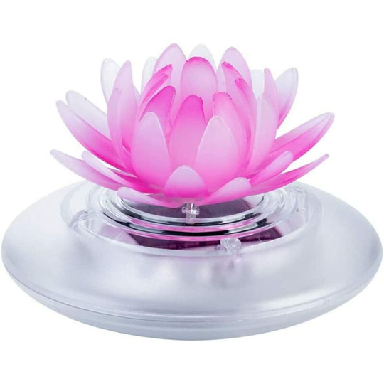 Aougo - Solar Lotus Lamp Lotus Lamp Lights Flower Night Lamp Floating Flower Lamp Waterproof Water Lamp for Swimming Pool Pond Garden Decoration