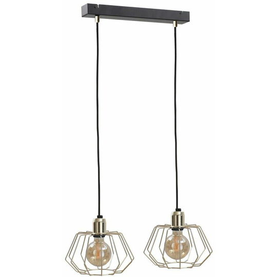 Keter Laya Bar Pendant Ceiling Light Gold, 52cm, 2x E27