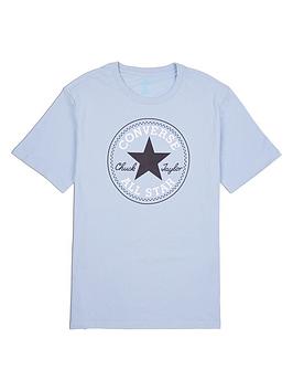 Converse Chuck Taylor All Star Patch Graphic T-Shirt - Light Blue, Light Blue, Size S, Men