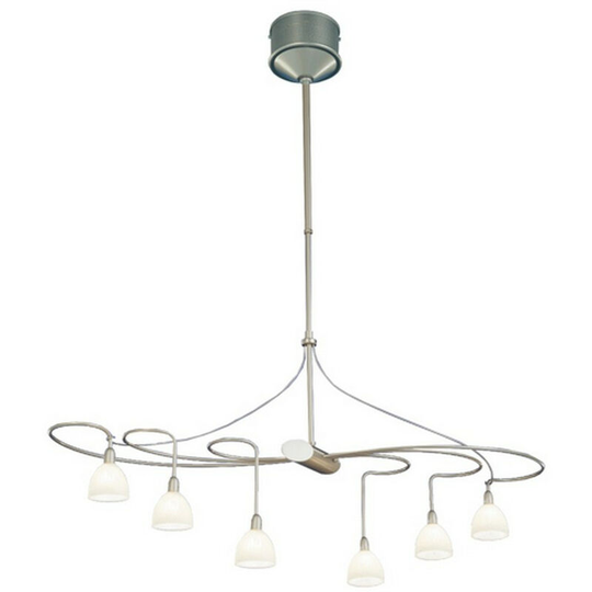 Linea Verdace Lunar Straight Bar Pendant Ceiling Light Satin Nickel