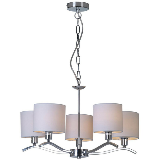Zumaline Lighting - Zumaline Carmen Multi Arm Pendant Ceiling Light, Beige, 5x E14