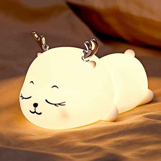 LED Night Light for Kids Child Night Light Baby Night Light Night Light For Kids With 7 Colors For Baby Room Decor Dimmable USB Silicone Timer Gift