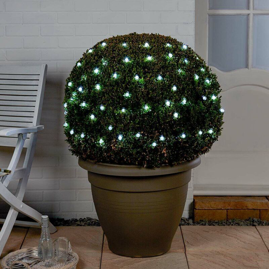 5m Solar Power led Berry Fairy String Lights White | Outdoor Garden Decoration - White