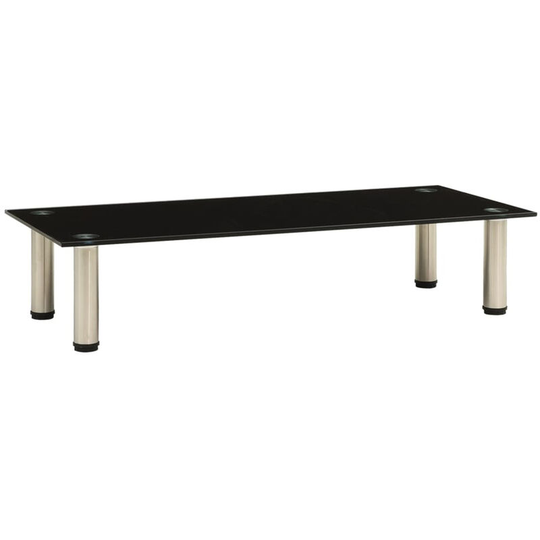 Tv Stand Black 80x35x17 cm Tempered Glass