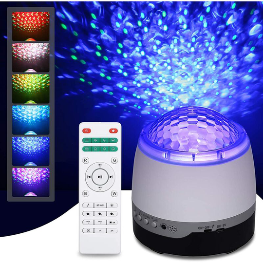 Benobby Kids - Projector Stars Lamps Ocean Wave Lamp led Night Lights Bluetooth Mood Projector Aurora Effects Remote Control Speaker For Baby Bedroom