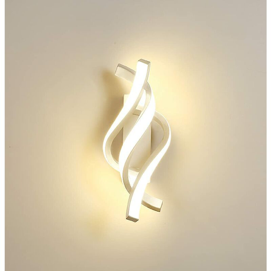 Aougo - Black led Wall Lamp, 22W Modern Indoor Wall Sconce, Creative Metal Wall Sconce for Bedroom Home Hallway Living Room Staircase Office 3000K