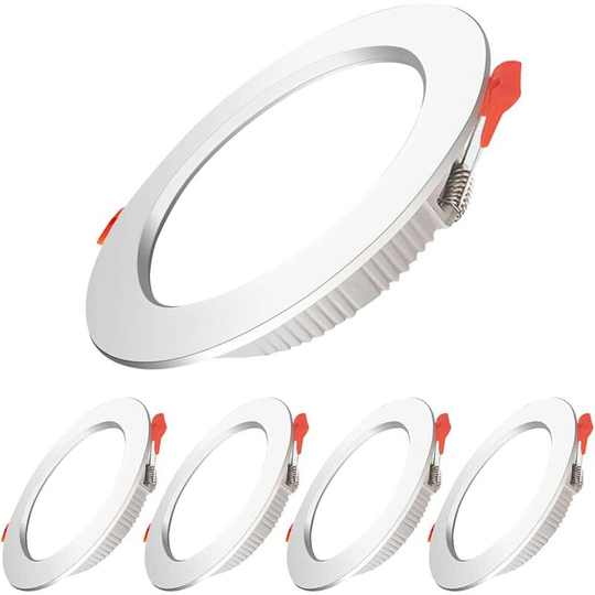 Aougo - 5 Pack led Recessed Spotlight, 5W 500lm=50W Incandescent, IP44, Warm White 3000K, Recessed Ceiling Light for Bathroom, Kitchen, Living Room
