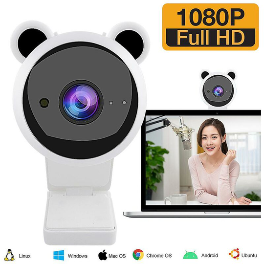 Hd Usb Camera Desktop Laptop Computer Usb Plug And Play Built-in Microphone Webcast - Flkwoh