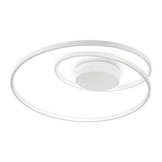 Ideal Lux led Decorative Swirl Integrated led Semi Flush Light White, 3000K