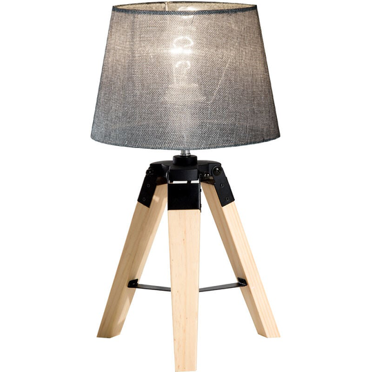 Homcom - Tripod Table Lamp Living Room Night Lighting Bedside Desk D¨¦cor - Grey