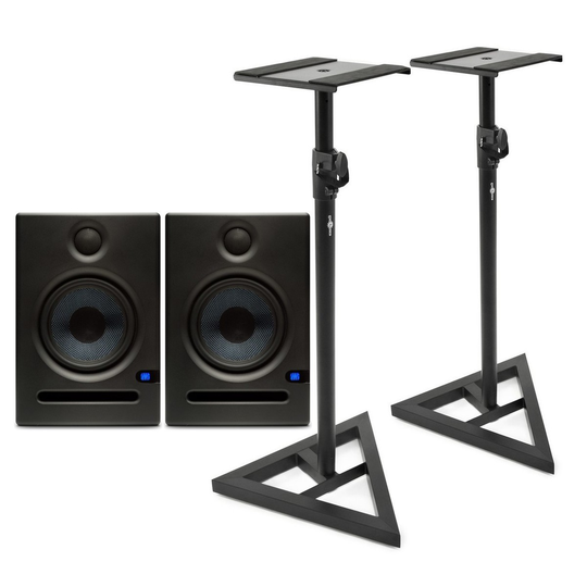 PreSonus Eris E5 Active Studio Monitors with Stands