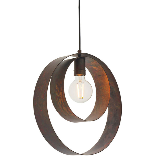 Merano Messina Pendant Ceiling Light Bronze Patina Finish & Dark Bronze Paint