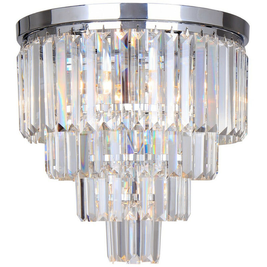 Zumaline Amedeo Ceiling Light, Chrome, Glass, 5x E14