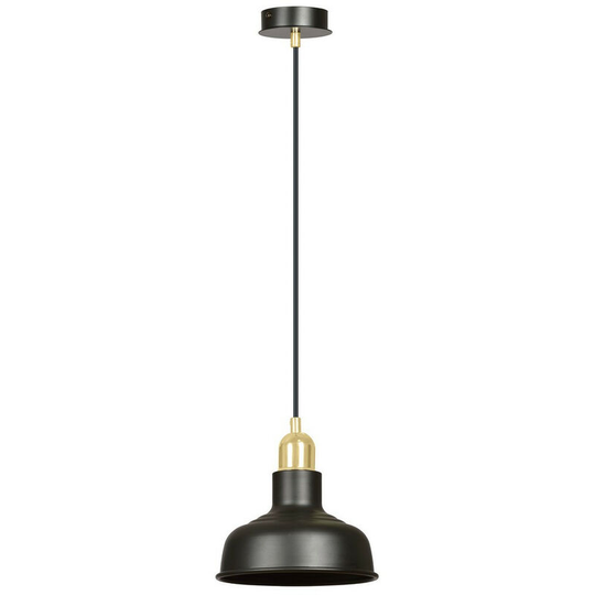 Emibig Ibor Black Dome Pendant Ceiling Light 1x E27