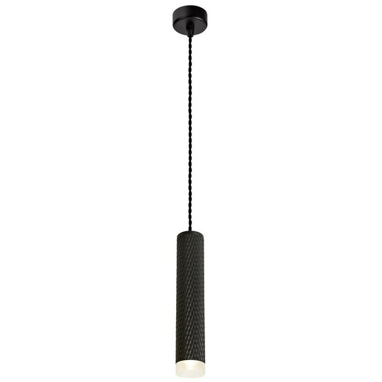 Luminosa Lighting - 1 Light 30cm Ceiling Pendant Light GU10, Sand Black, Acrylic Ring