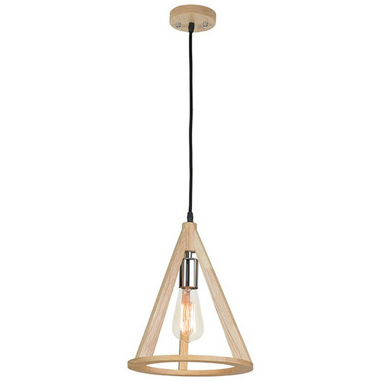 Larissa Lighting - Larissa Larissa Cage Ceiling Pendant 1 Light Wood