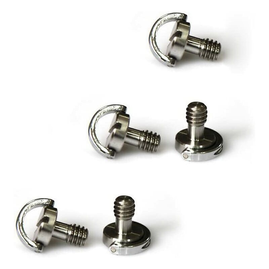 Bearsu - Quick Release Clip Quick Release Screw (5pics) 1/4'' Mounting with d Shape Ring for Camera, Tripod, Monopod, Quick Release Plate - 1611