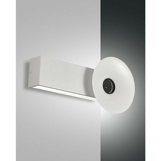 Fabas Luce Aretha Integrated led Wall Light White Glass