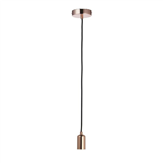 Endon Studio - 1 Light Pendant Copper Plate, E27