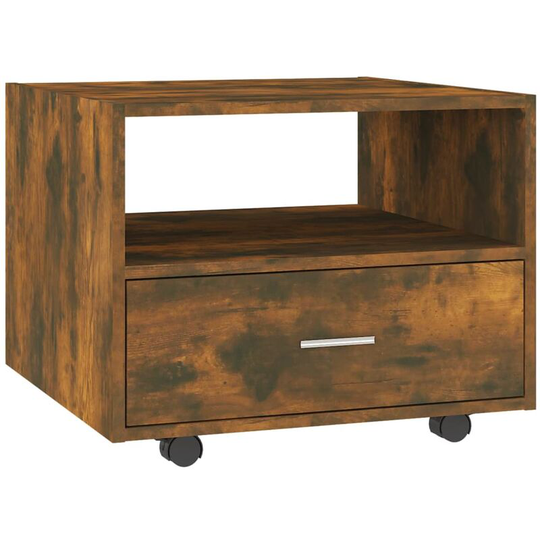 Coffee Table Smoked Oak 55x55x40 cm Engineered Wood Vidaxl Brown