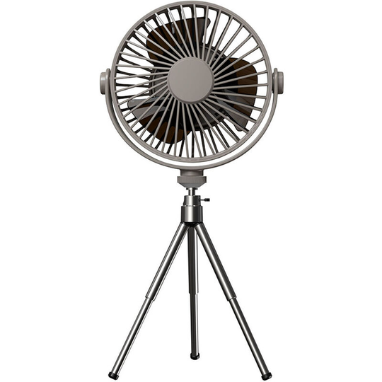 Outdoor Tripod Fan,Wireless USB Rechargeable Camping Fan,Portable Ceiling Fan,with 3 Wind Speeds Adjustable,Grey,2000mAh - Grey,2000mAh