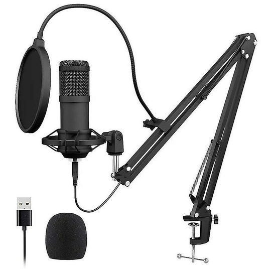 Thsinde - Usb Streaming Podcast Pc Microphone, Professional 192khz/24bit Studio Cardioid Condenser Mic Kit