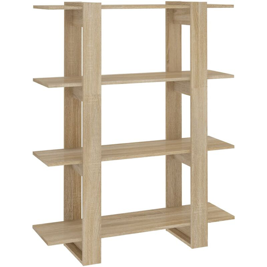 Book Cabinet/Room Divider Sonoma Oak 100x30x123.5 cm Vidaxl Brown