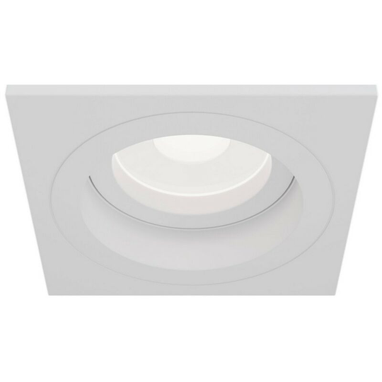 Akron Recessed Square Downlight White, 1 Light, GU10