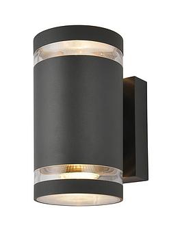 Merton 2 Light Up And Down Wall Light - Textured Anthracite