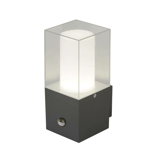Searchlight Outdoor - 1 Light Outdoor Sensor Lamp Dark Grey, White IP44, E27