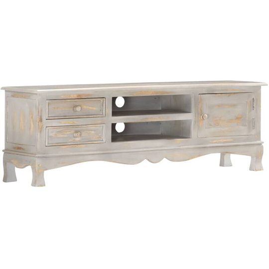 Vidaxl - tv Cabinet Grey 120x30x42 cm Solid Mango Wood Grey