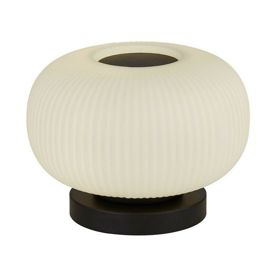 Searchlight Lighting - Searchlight Lumina 1 Light Table Lamp With Frosted Ribbed Glass