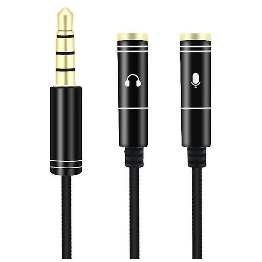 Thsinde - 3.5mm Audio Mic Conversion Cable Mobile Phone Headset Microphone Adapter Cable