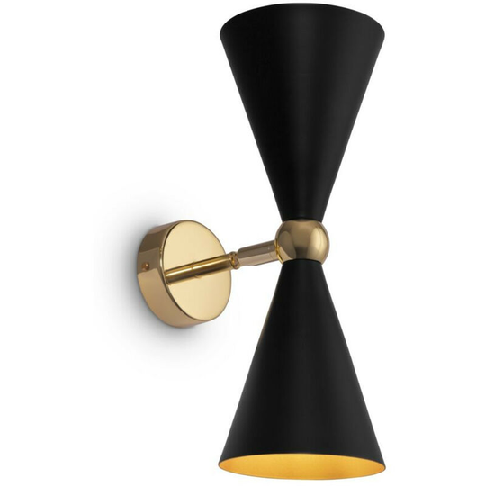 Maytoni Lighting - Maytoni Modern - Vesper Modern Vesper 2 Light Black with Gold Up Down Wall Lamp