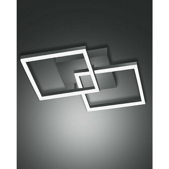 Fabas Luce Bard Integrated led Semi Flush Light Anthracite Glass