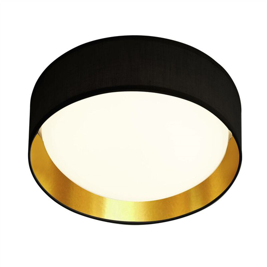 Searchlight Gianna - Integrated led 1 Light Flush Ceiling Light Black, Gold