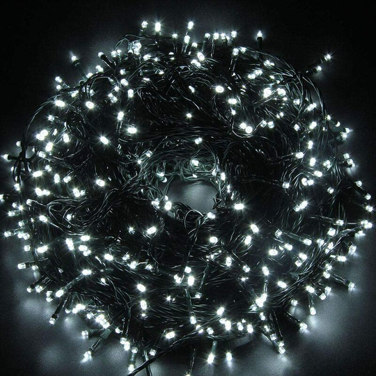 400 Warm White LEDs Multifunction Timer Outdoor String Fairy Lights 40M - Natural