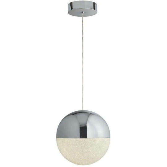 Searchlight Marbles - Integrated led 1 Light Globe Pendant Chrome