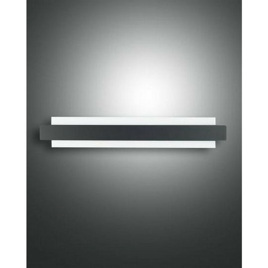 Fabas Luce Regolo Integrated led Wall Light Black Glass