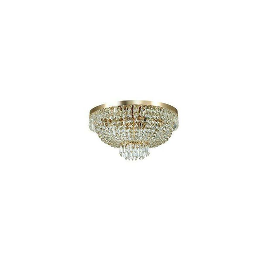 Ideal Lux Caesar - 6 Light Ceiling Flush Light Gold with Crystals, G9