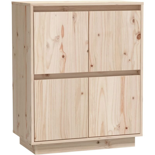 Sideboard 60x34x75 cm Solid Wood Pine Vidaxl Brown