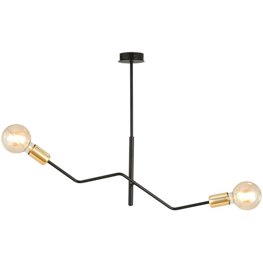 Emibig Bolt Black Contemporary Semi Flush Light 2x E27